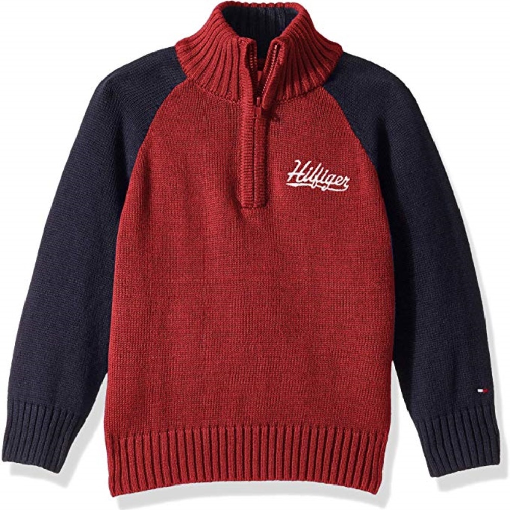 Tommy Hilfiger Big Boys' Long Sleeve Half Zip Pull